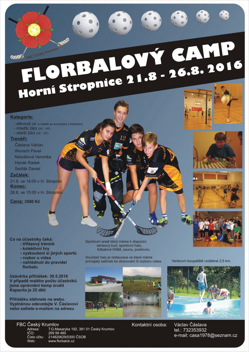 Florbalový camp Horní Stropnice 2016